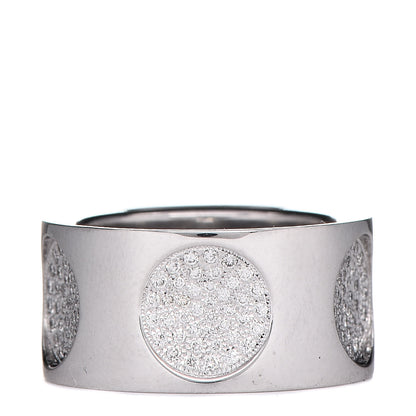 Louis Vuitton 18K White Gold Diamond Empreinte Ring 49 4.75 1 of 7