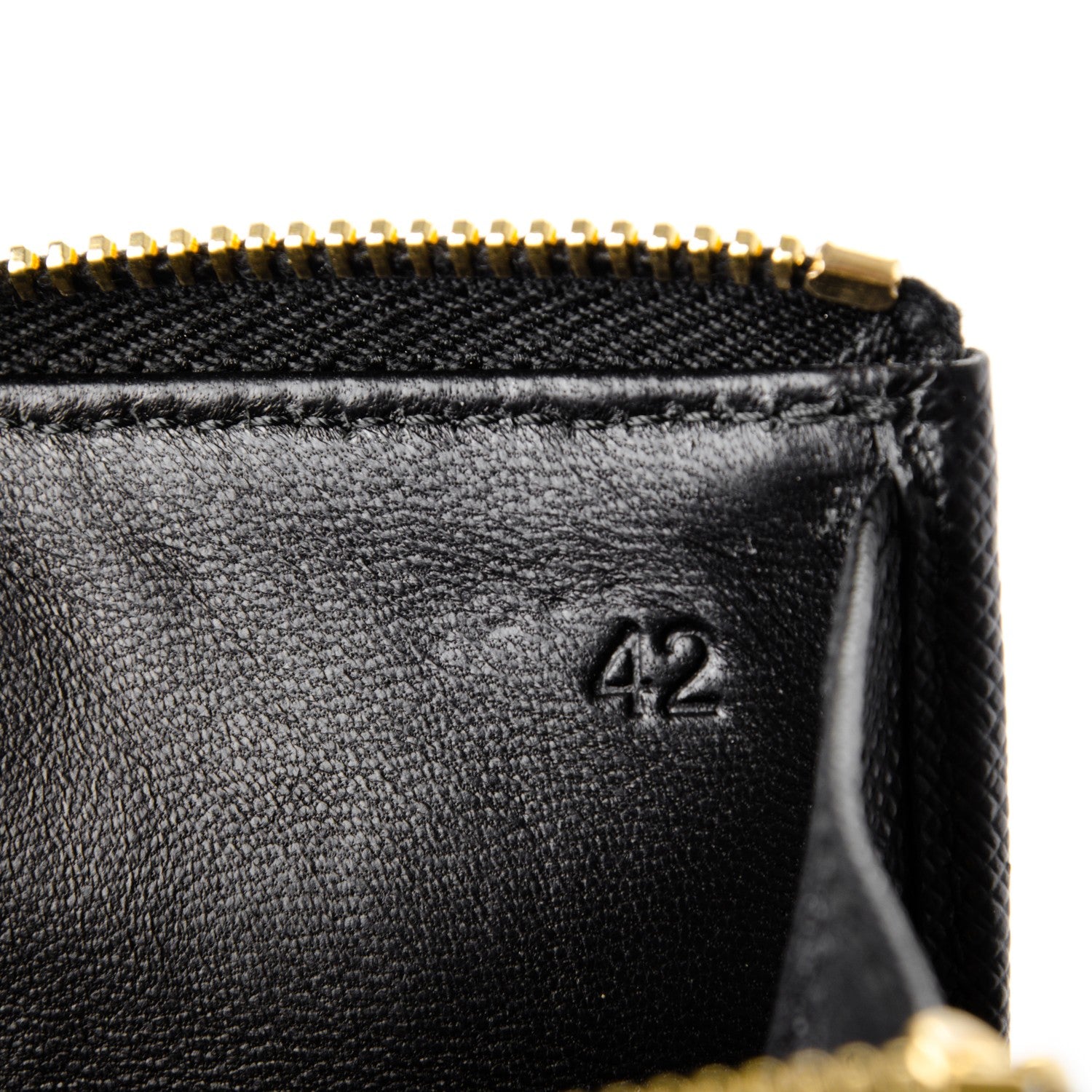Prada Saffiano Zip Key Pouch Nero Black 7 of 7