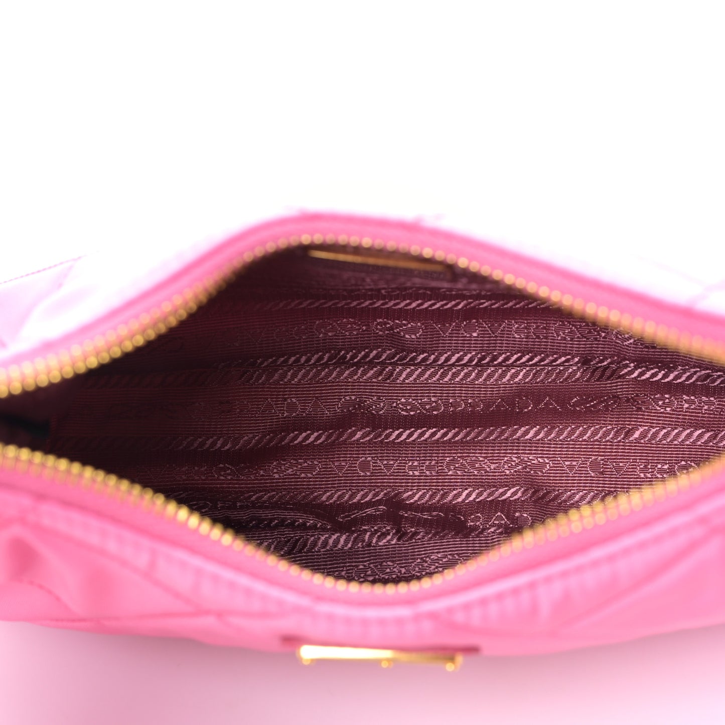 Re-Nylon Saffiano Stitched Mini Re-Edition 1995 Chaine Shoulder Bag Begonia
