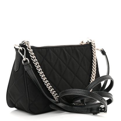 Prada Nylon Tessuto Impuntu Quilted Crossbody Bag Black 3 of 10
