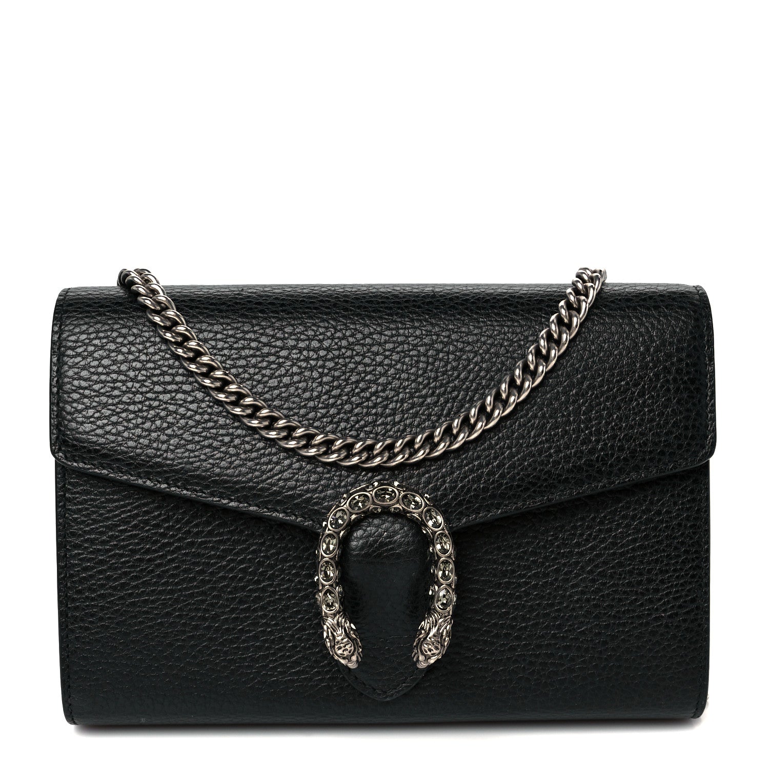 Gucci Calfskin Mini Dionysus Chain Wallet Black 1 of 11