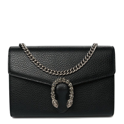 Gucci Calfskin Mini Dionysus Chain Wallet Black 1 of 11