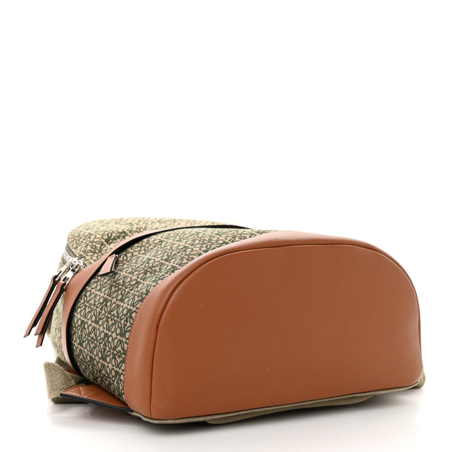 Jacquard Anagram Calfskin Round Backpack Khaki Green