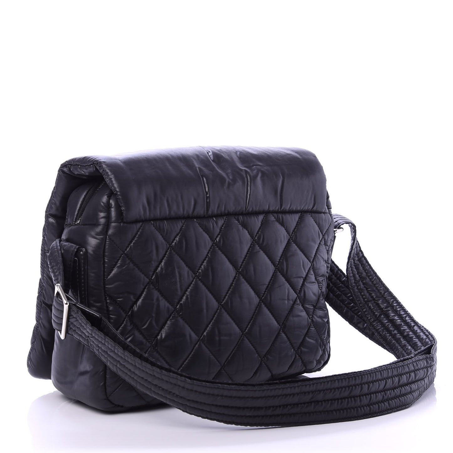 Nylon Small Coco Cocoon Messenger Bag Black