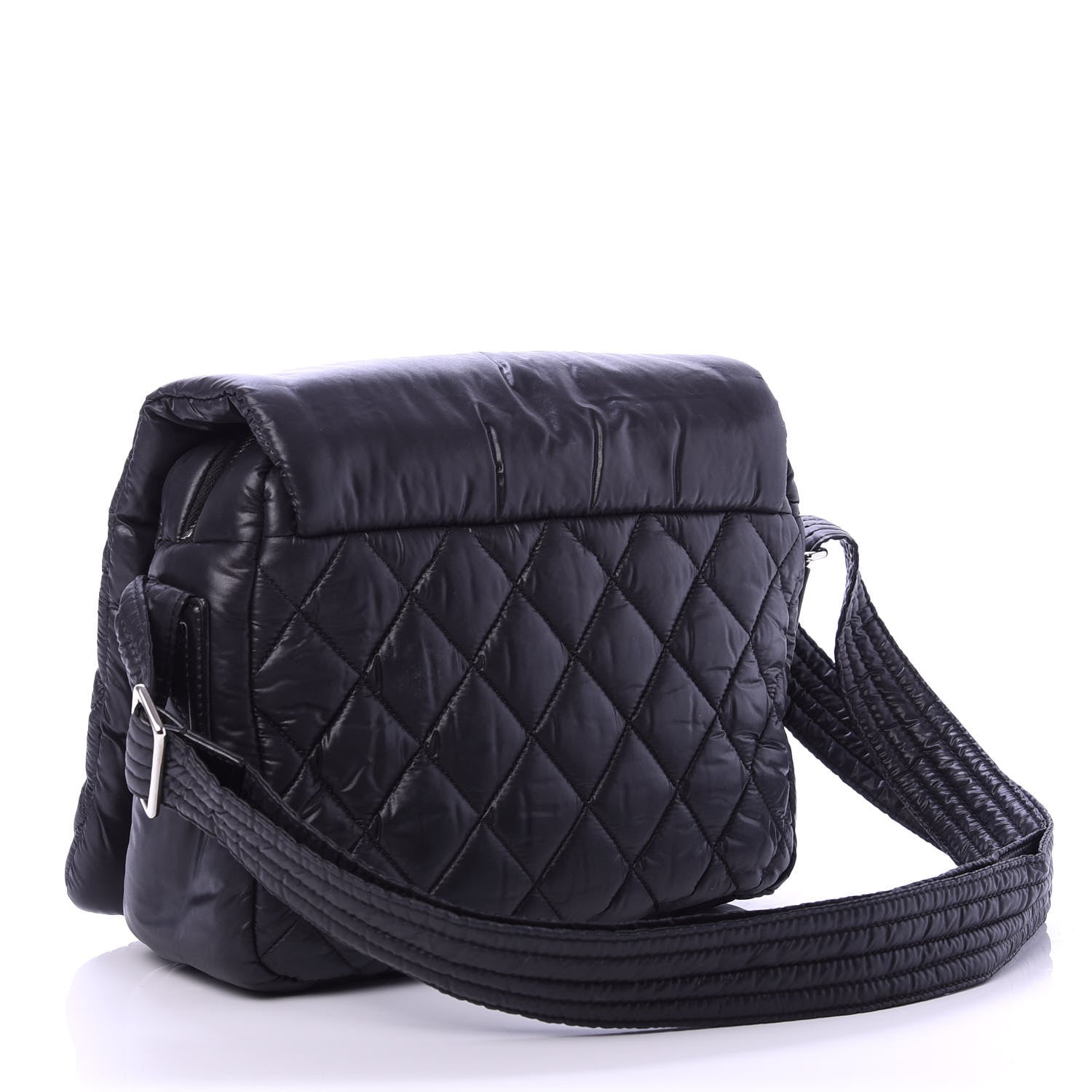 Chanel Nylon Small Coco Cocoon Messenger Bag Black 3 of 12