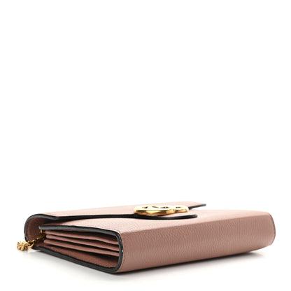 Gucci Cellarius Calfskin GG Marmont Chain Wallet Rosy Phard 4 of 13