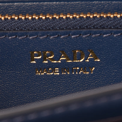 Prada Vitello Move Fioco Bow Continental Flap Travel Wallet Bluette 7 of 9