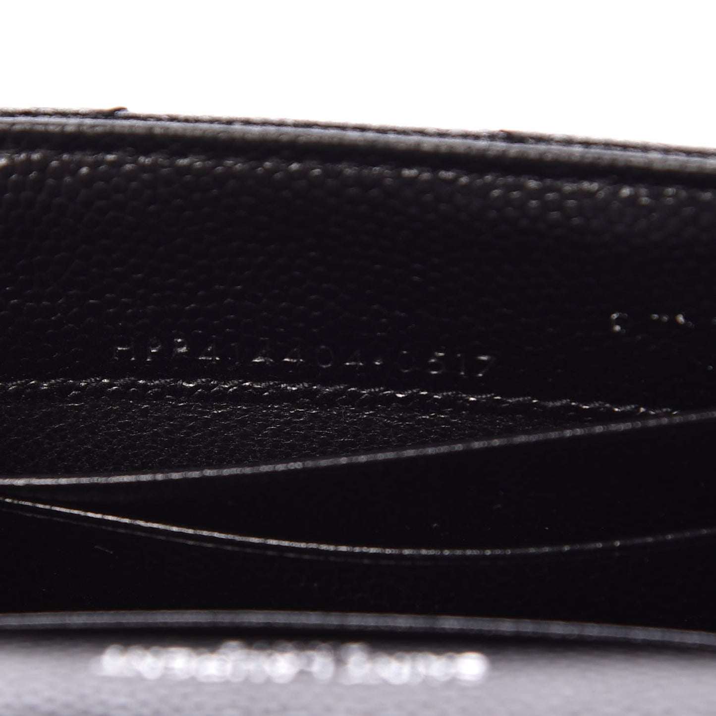 Grain De Poudre Matelasse Chevron Small Monogram Envelope Wallet Black