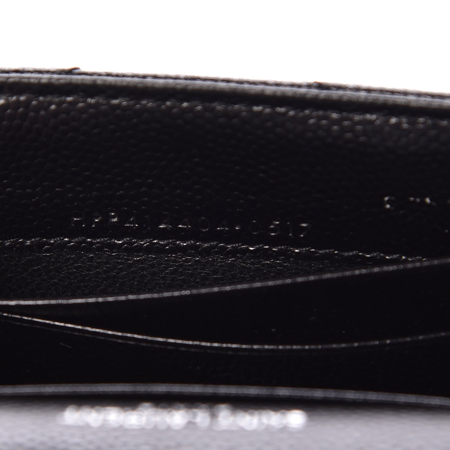 Saint Laurent Grain De Poudre Matelasse Chevron Small Monogram Envelope Wallet Black 7 of 12