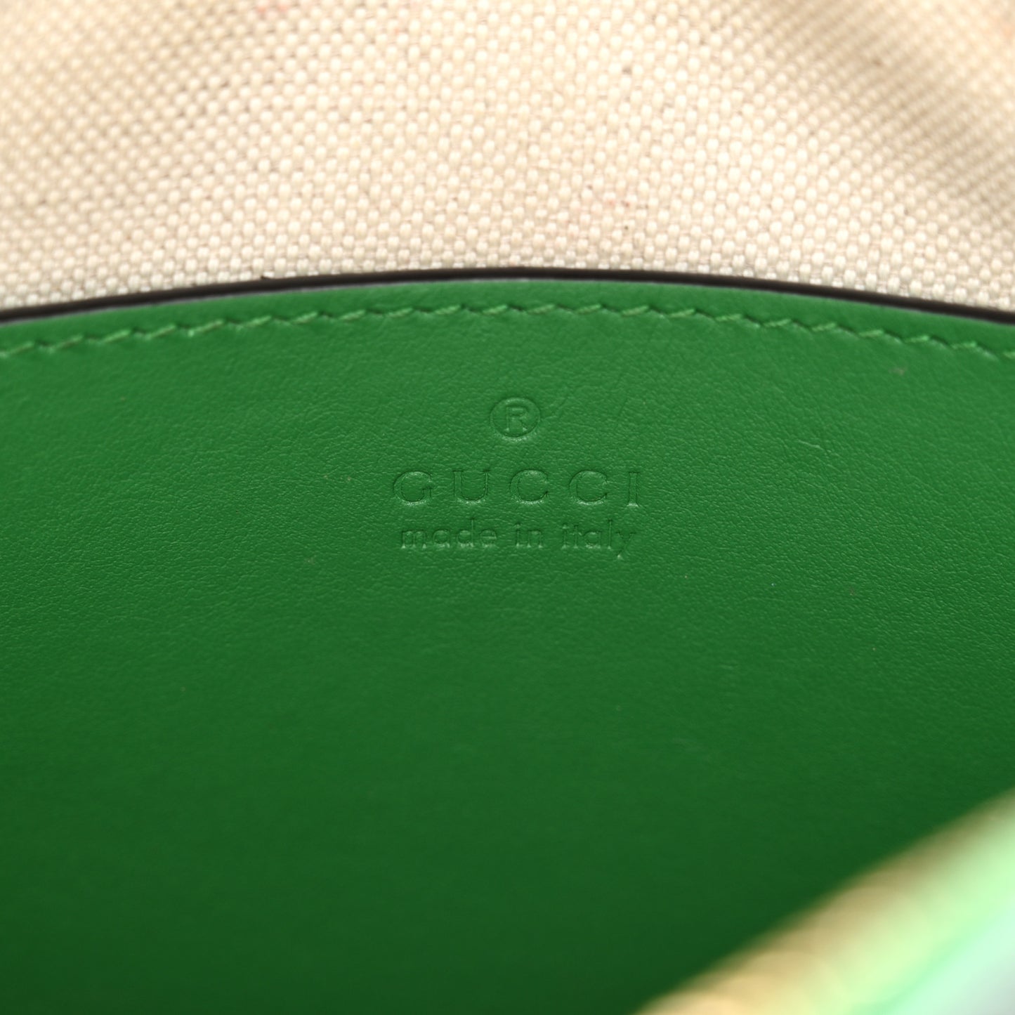 Calfskin GG Matelasse Shoulder Bag Spring Green Natural