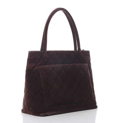 Chanel Velvet Quilted Medallion Tote Brown 2 of 12