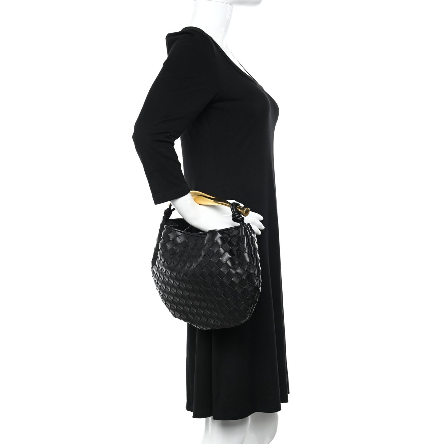 Nappa Intrecciato Sardine Bag Black