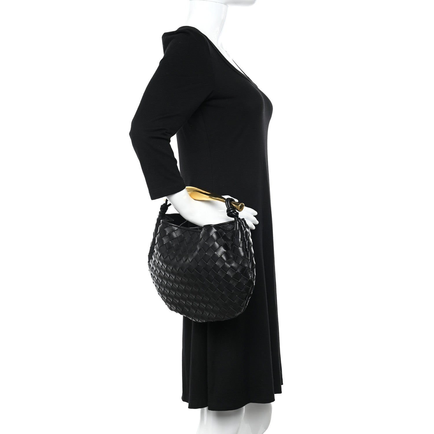 Bottega Veneta Nappa Intrecciato Sardine Bag Black 2 of 10