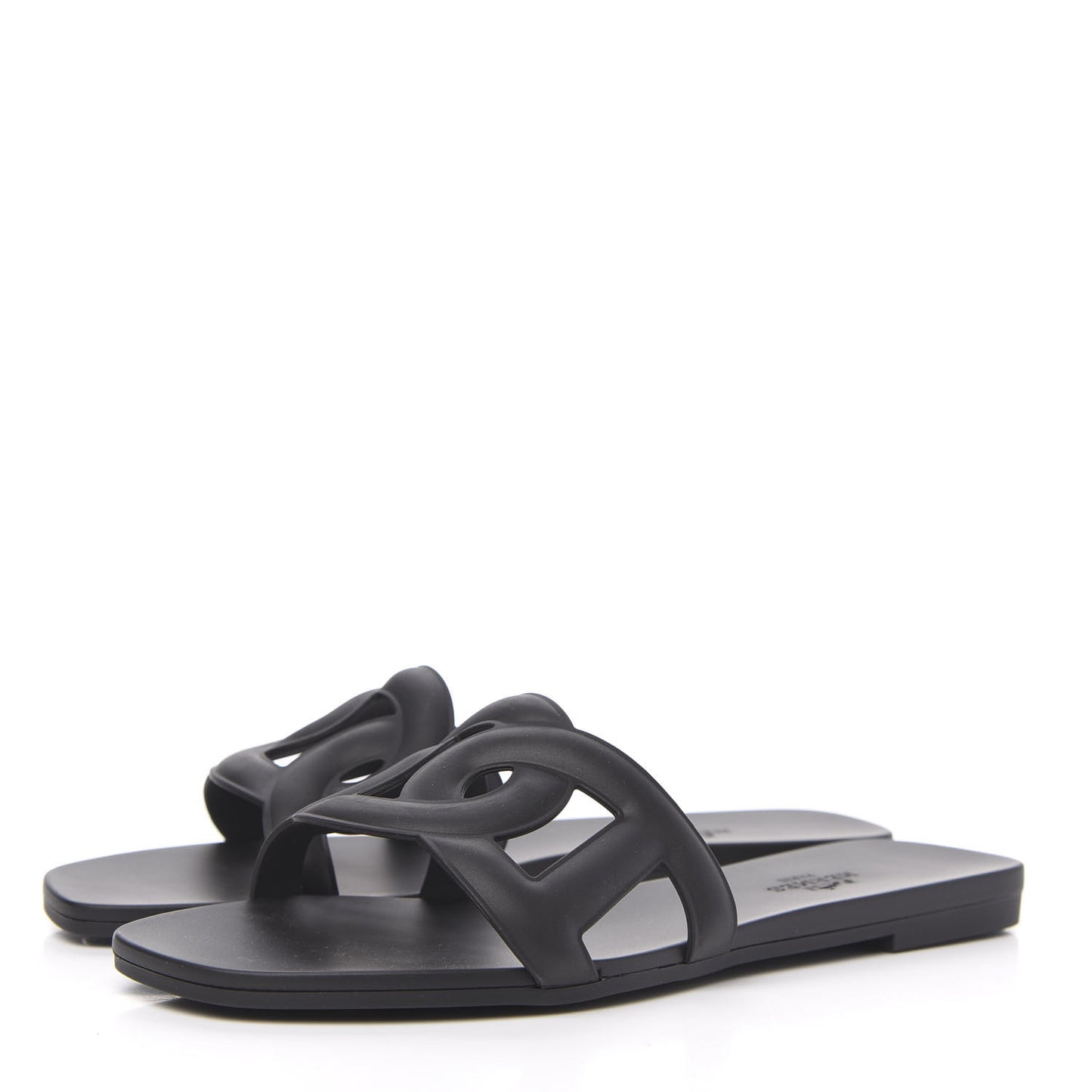 Rubber Aloha Sandals 36 Black