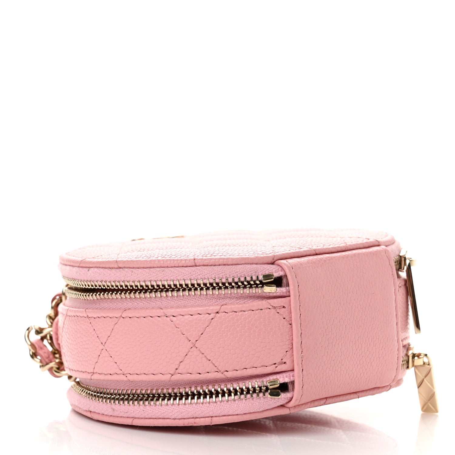 Chanel Caviar Quilted Round Handle With Care Vanity With Chain Pink 4 of 11