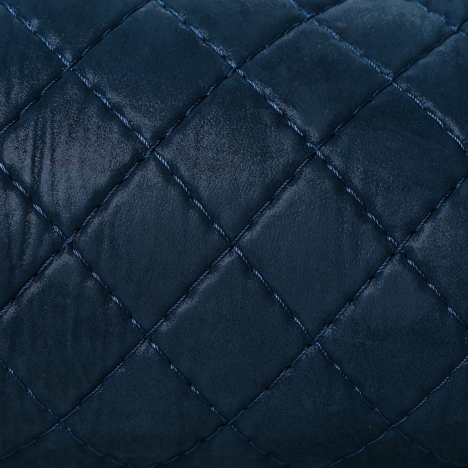 Chanel Iridescent Calfskin Quilted Relax CC Bowler Blue 12 of 12