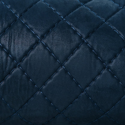 Chanel Iridescent Calfskin Quilted Relax CC Bowler Blue 12 of 12