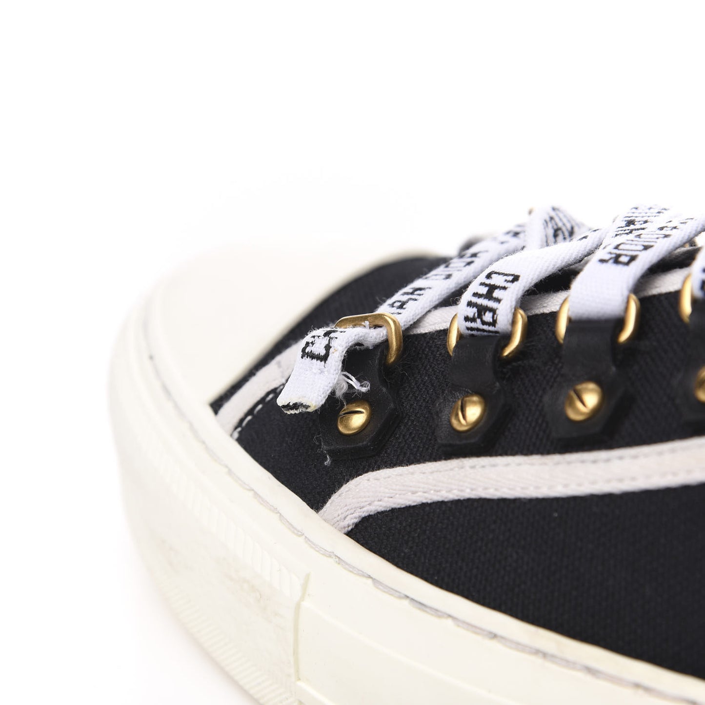 Canvas Walk'N'Dior Low Top Sneakers 38.5 Black