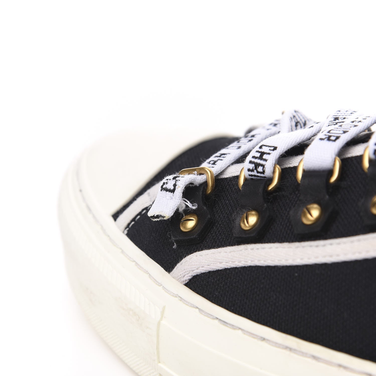 Christian Dior Canvas Walk'N'Dior Low Top Sneakers 38.5 Black 9 of 10