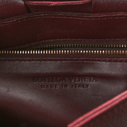 Bottega Veneta Grained Calfskin Maxi Intrecciato Cassette Crossbody Bag Bordeaux 6 of 9