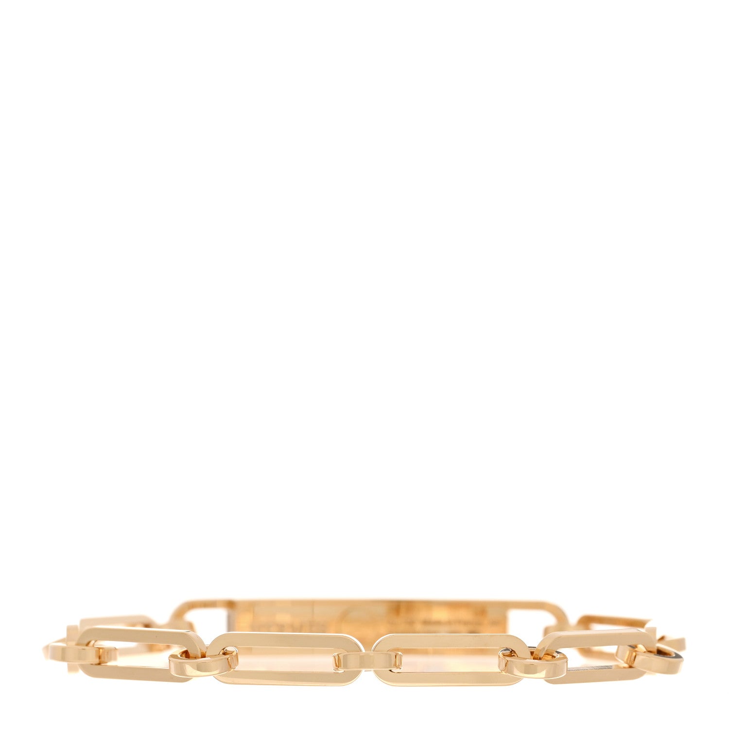 Hermes 18K Yellow Gold Diamond Pave PM Kelly Chaine Bracelet XS 2 of 4