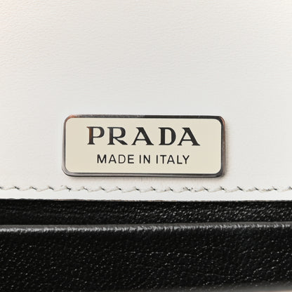 Prada Crystal City Calf Saffiano Cahier Shoulder Bag White 6 of 8
