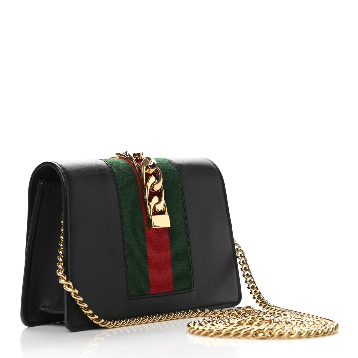 Calfskin Super Mini Sylvie Chain Shoulder Bag Black