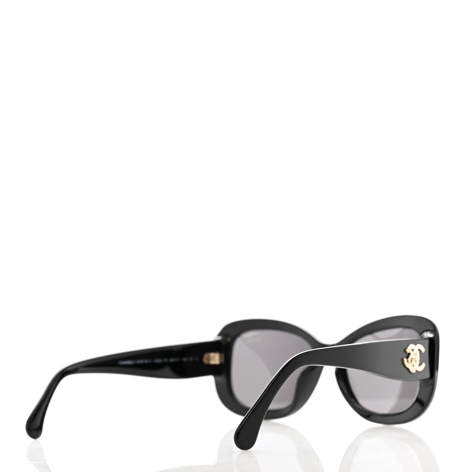 Chanel Acetate Polarized CC Sunglasses 5468-B-A Black 4 of 8
