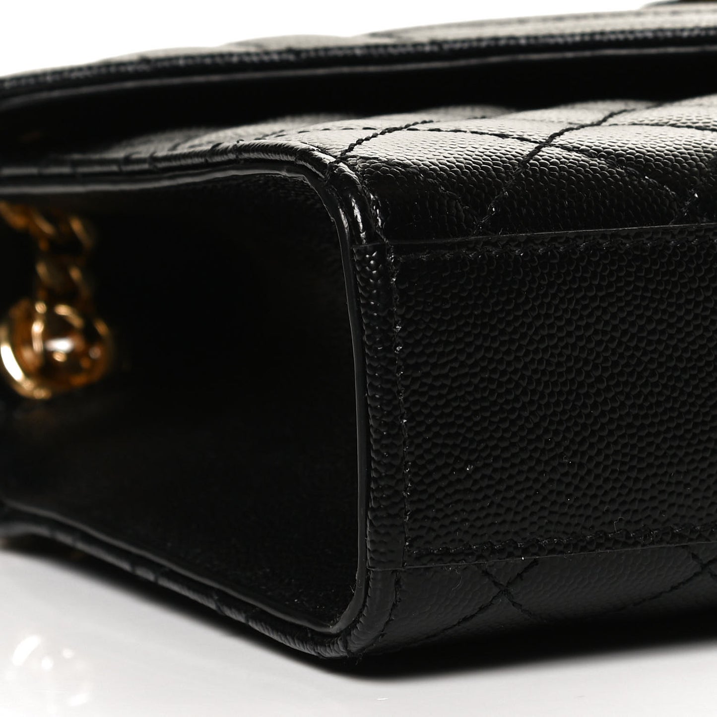 Grain De Poudre Textured Mixed Matelasse Triquilt Medium Monogram Satchel Black