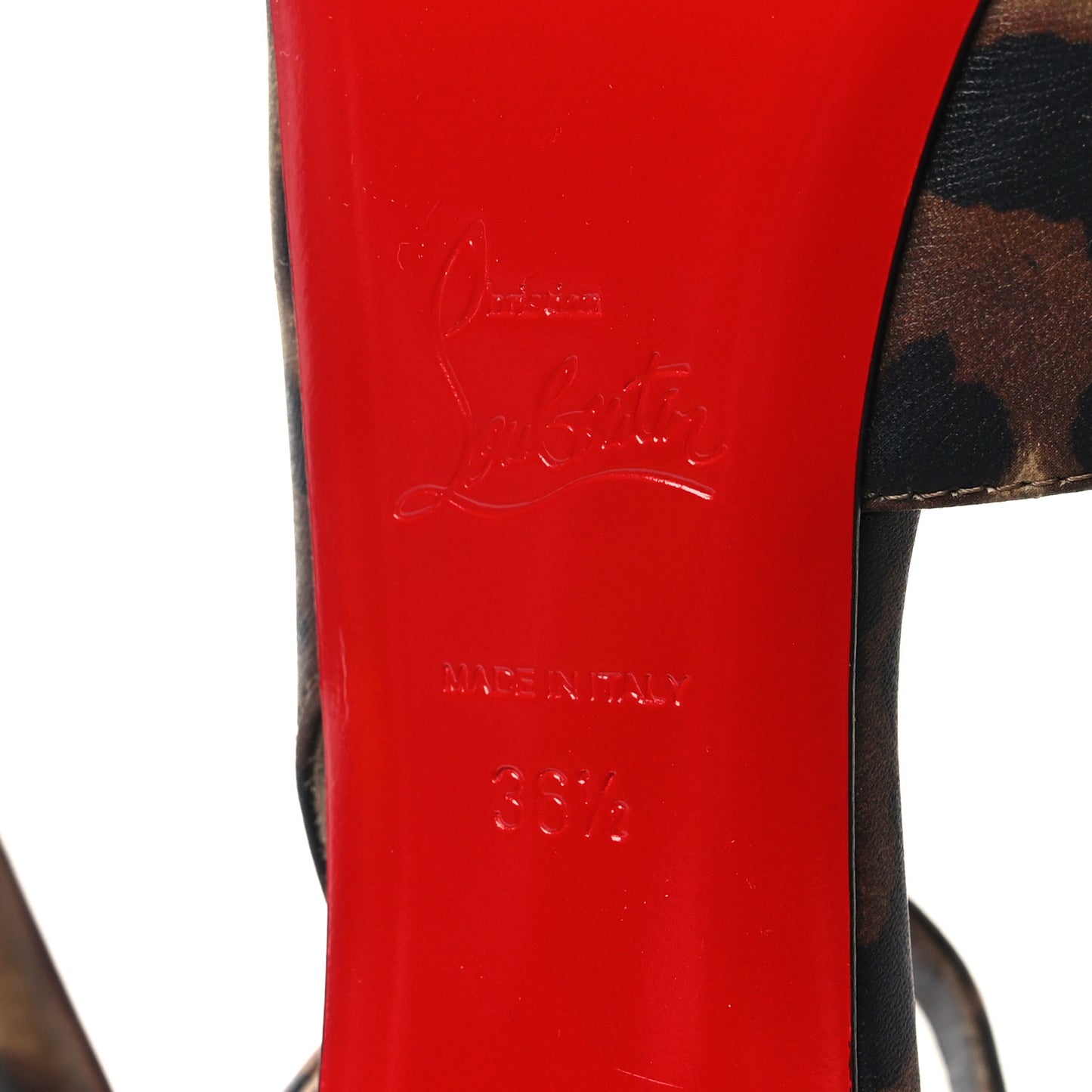 Calfskin Leopard Jenlove Alta 120 Pumps 36.5 Brown