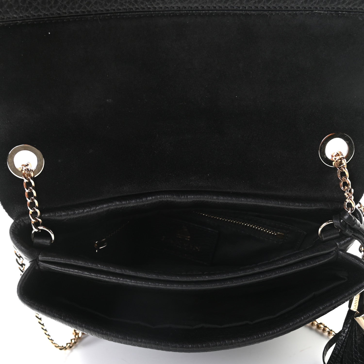 Lanvin Grained Calfskin Mini Sugar Flap Shoulder Bag Black 5 of 8