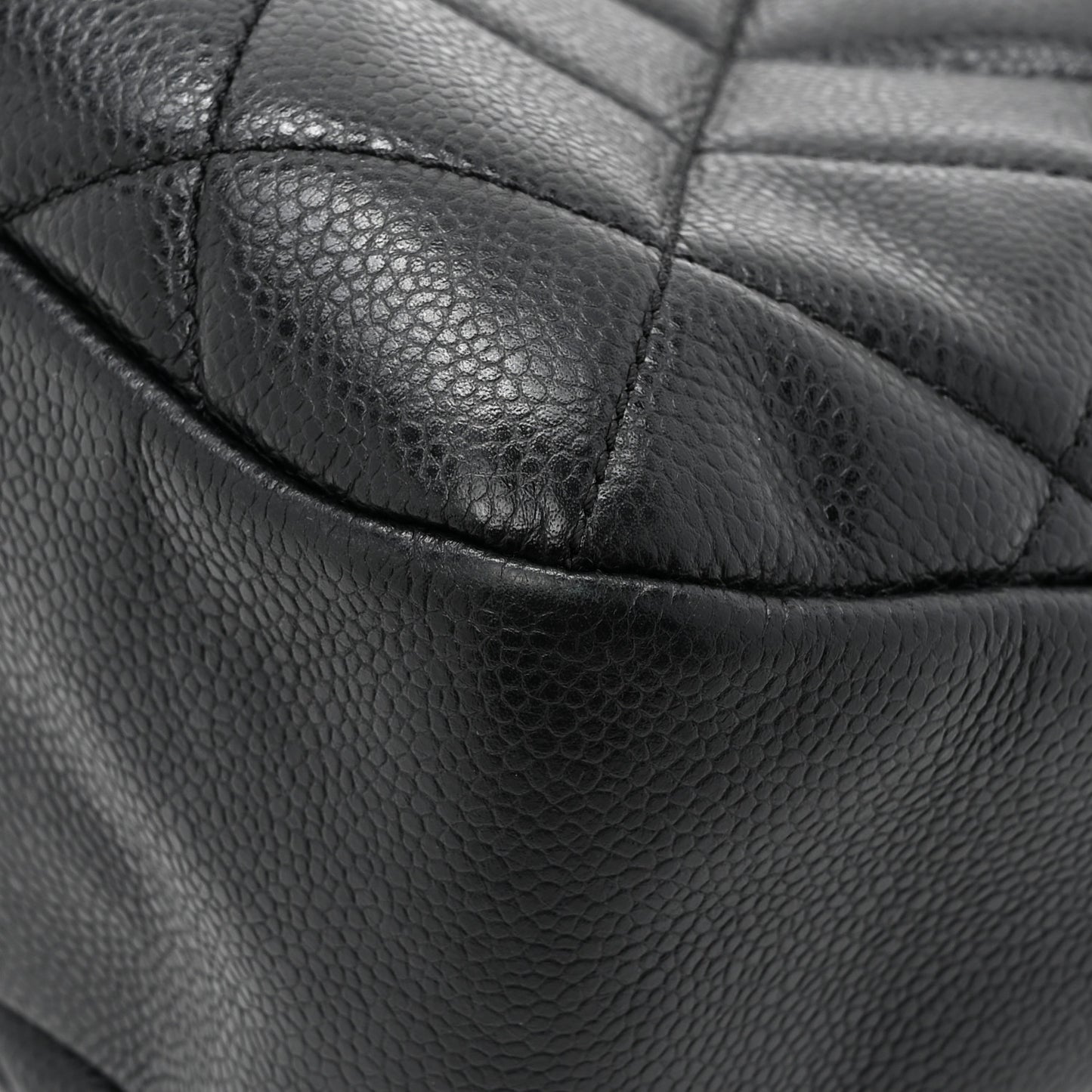 Caviar Quilted Timeless CC Soft Tote Black