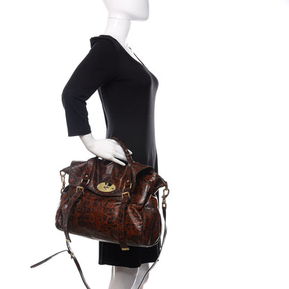 Mulberry Shiny Leopard Oversized Alexa Dark Oak 2 of 17