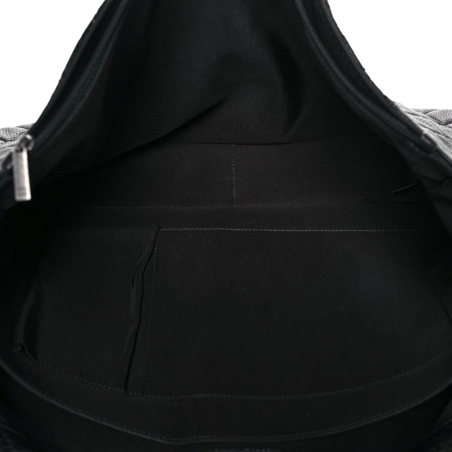 Calfskin Quilted XXL Travel Flap Bag Black