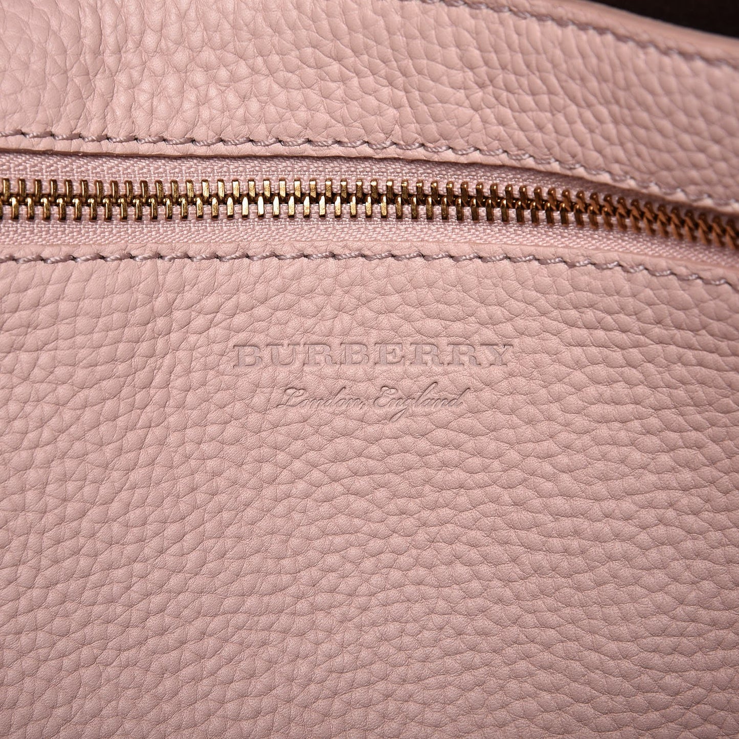 Grainy Calfskin Remington Tote Pale Ash Rose
