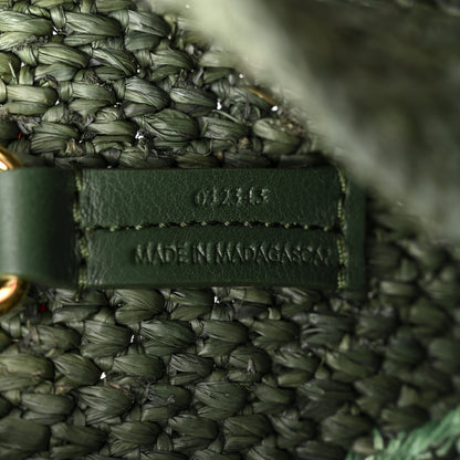 Loewe X SUNA FUJITA Raffia Small Font Tote Bottle Green 7 of 11