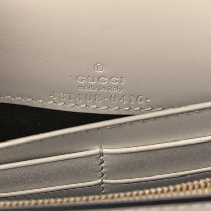 Gucci Guccissima Signature Bowy Chain Wallet Mystic White 6 of 10