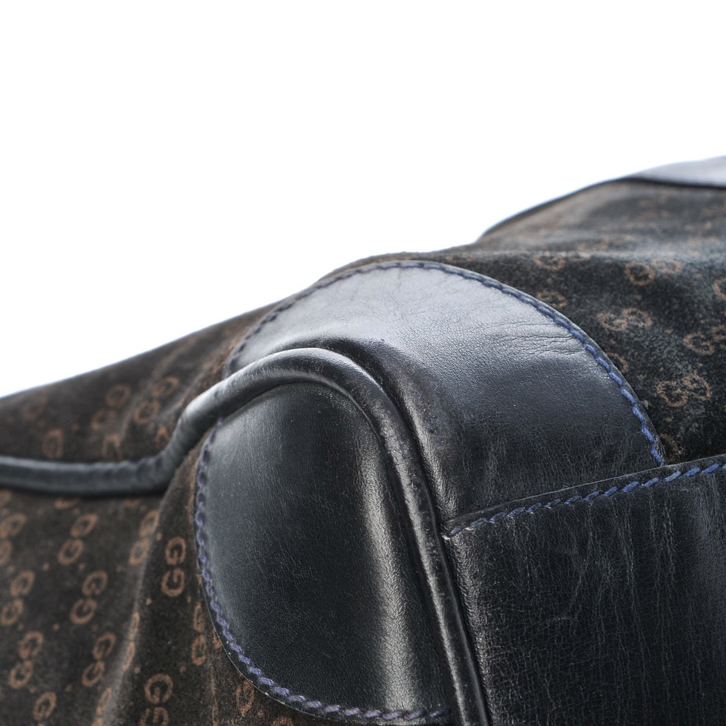 Velvet Mini GG Monogram Boston Duffle Bag Blue