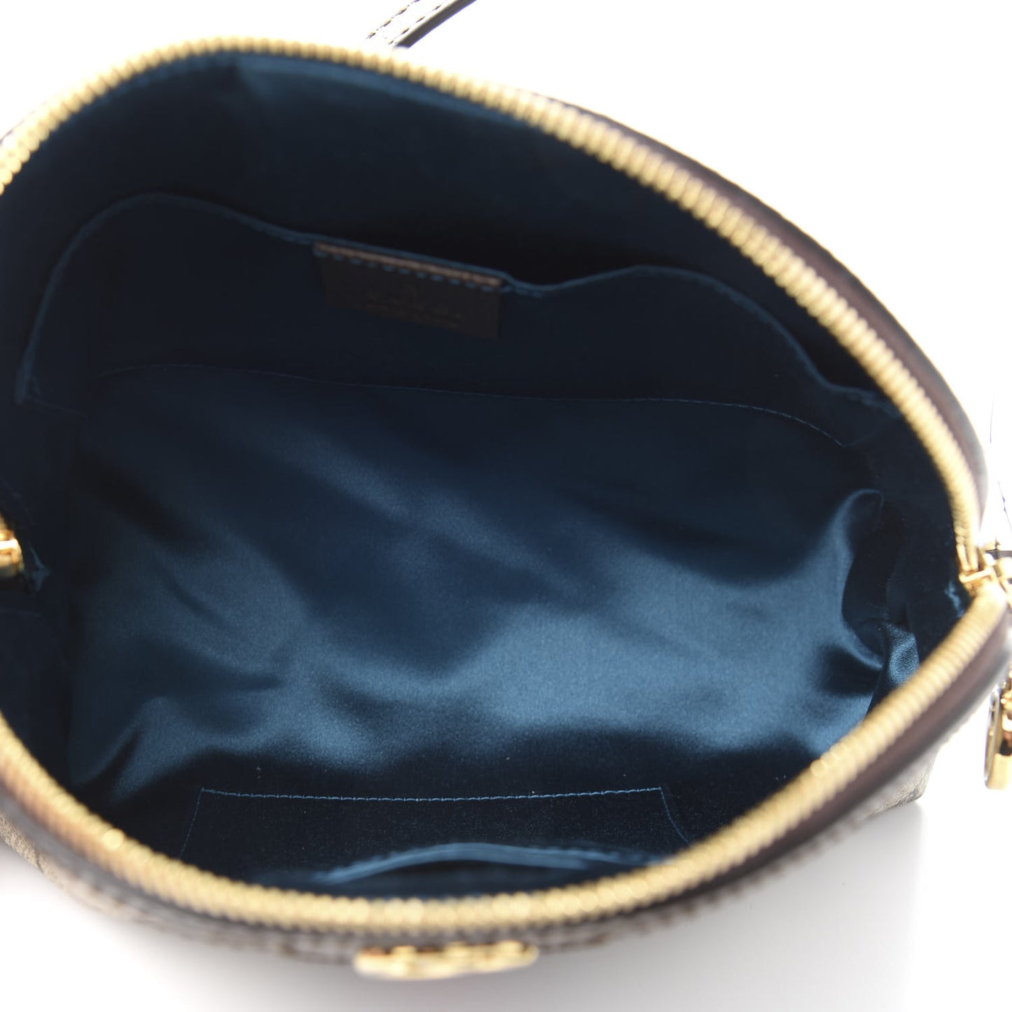 GG Supreme Monogram Textured Dollar Calfskin Web Small Ophidia Dome Shoulder Bag Beige Ebony New Acero