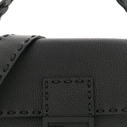 Fendi Cuoio Romano Selleria Baguette Black Black 8 of 12