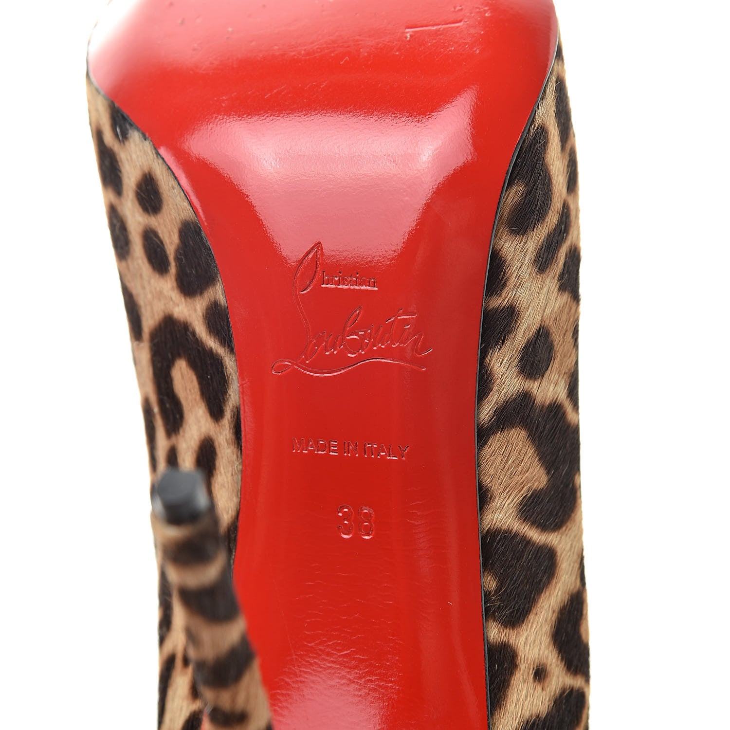 Christian Louboutin Calf Hair Jaguar Pigalle Follies 100 Pumps 38 Brown 7 of 12