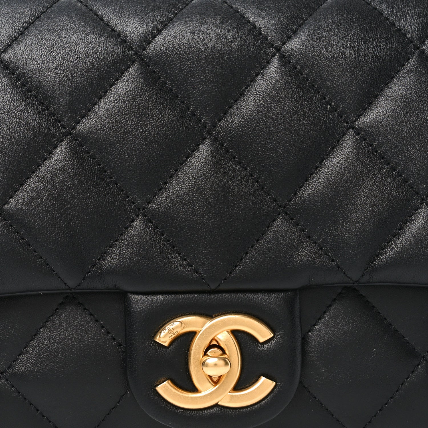 Chanel Lambskin Quilted Crossbody Flap Black 8 of 10
