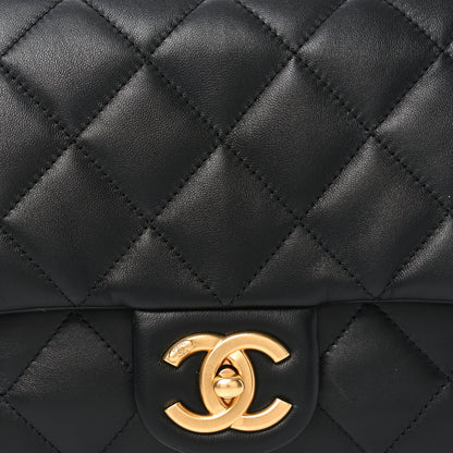 Chanel Lambskin Quilted Crossbody Flap Black 8 of 10