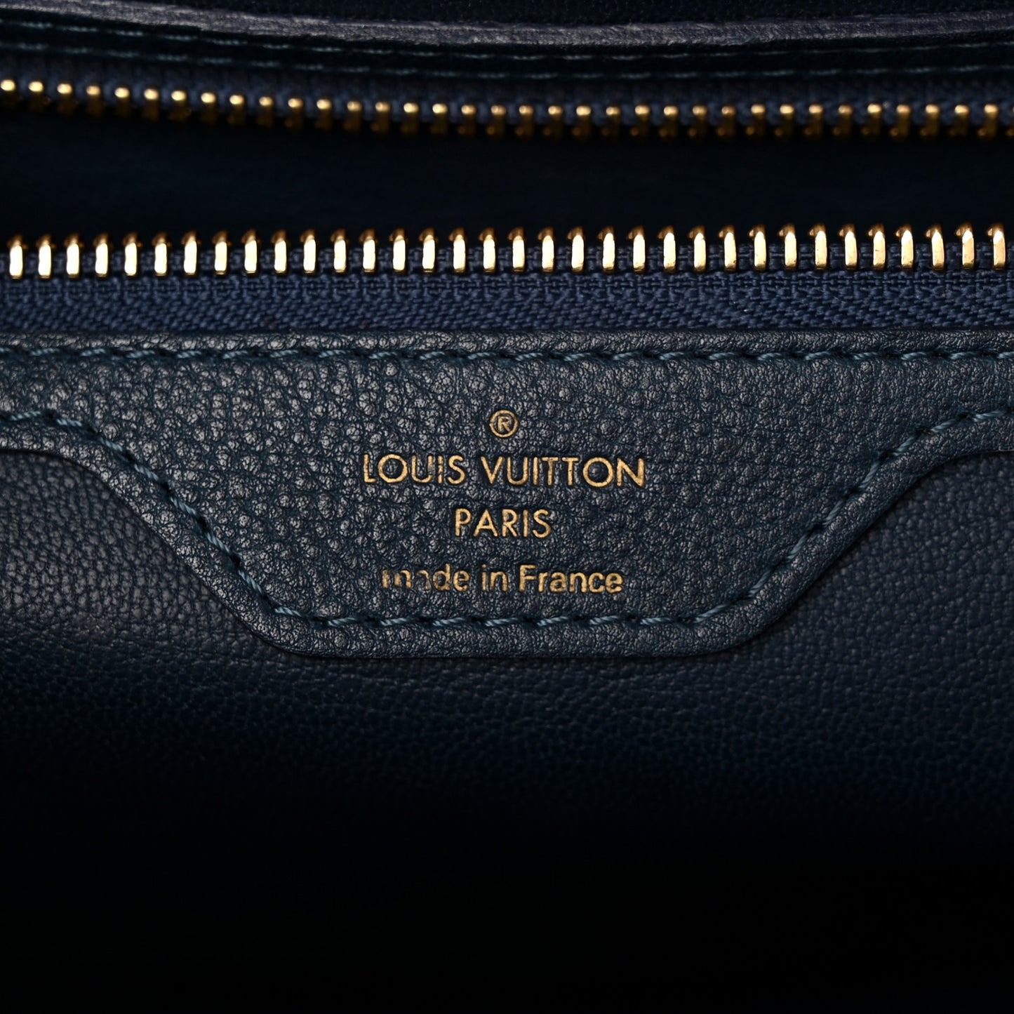 Ostrich Lizard Majestueux Tote MM Navy