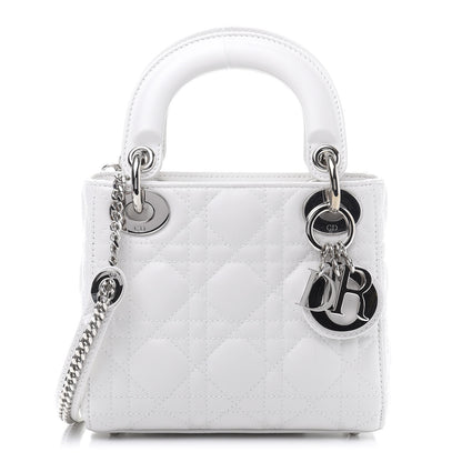 Christian Dior Lambskin Cannage Mini Lady Dior White 1 of 13
