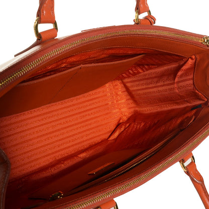 Prada Saffiano Large Galleria Double Zip Tote Papaya 5 of 11