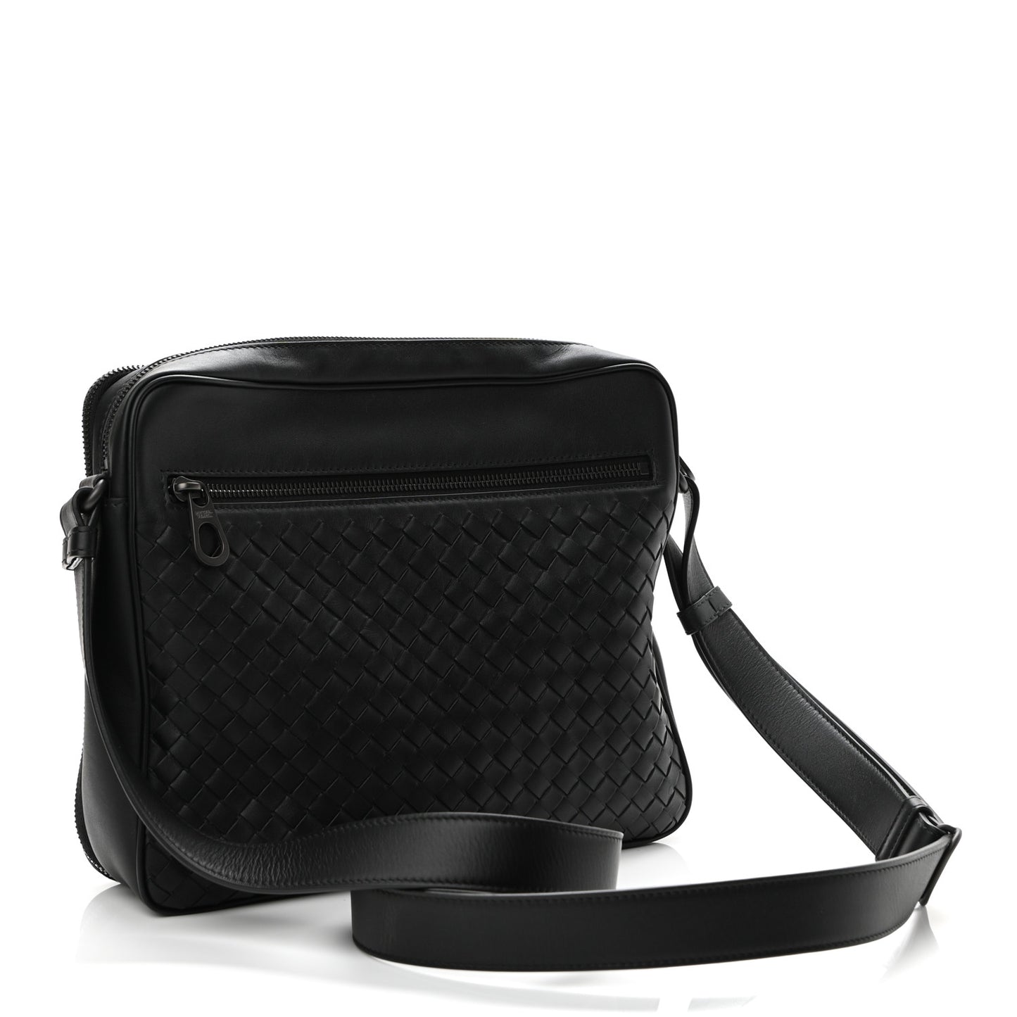 Nappa Intrecciato Messenger Bag Black
