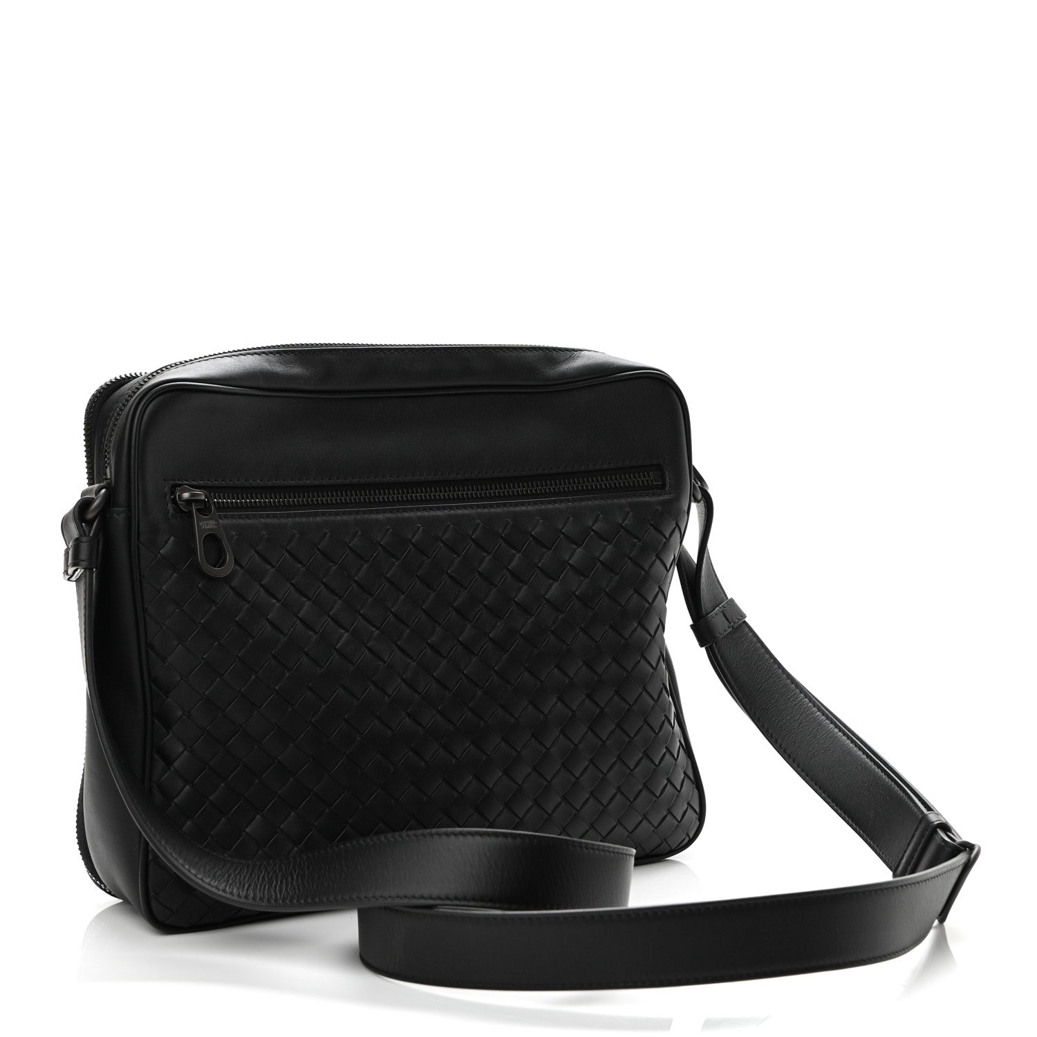 Bottega Veneta Nappa Intrecciato Messenger Bag Black 3 of 11