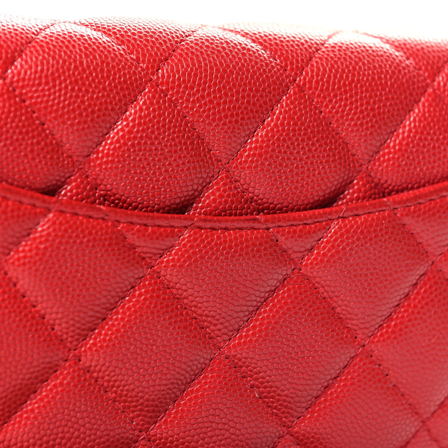 Chanel Caviar Quilted Wallet on Chain WOC Red 14 of 14