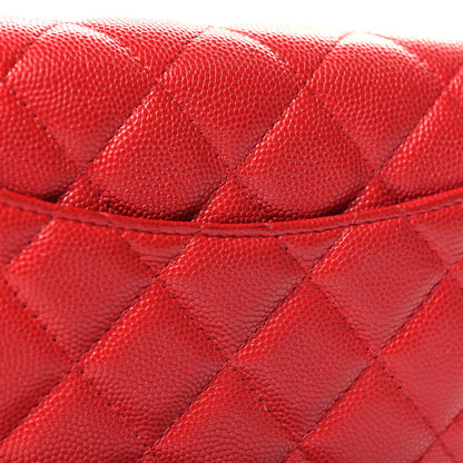 Chanel Caviar Quilted Wallet on Chain WOC Red 14 of 14